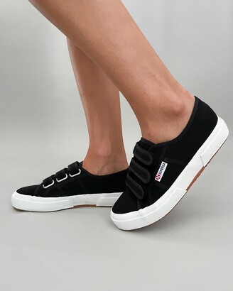 Superga Women's Black Low-Tops - 2750 - Velcro - Size 37 at The Iconic