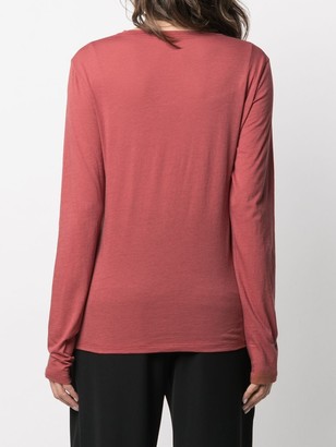 Vince Round Neck Long-Sleeved Top
