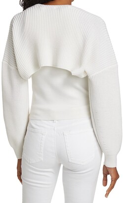 Alice + Olivia Ruched Cropped T-Shirt