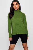 Thumbnail for your product : boohoo Rib Knit High Neck Jumper