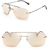 Thumbnail for your product : Prada Linea Rossa Mirrored Navigator Sunglasses