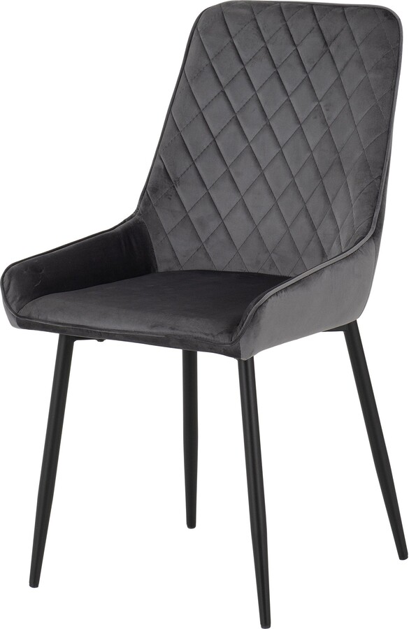 Dunelm Avery Set of 2 Dining Chairs, Velvet Grey ShopStyle