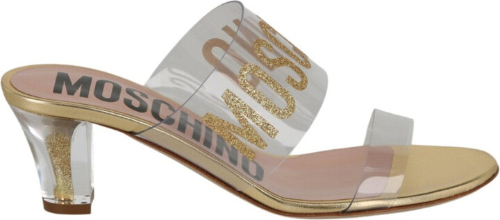 Glitter Logo Heel Sandals