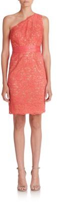 Laundry by Shelli Segal One-Shoulder Lace Dress
