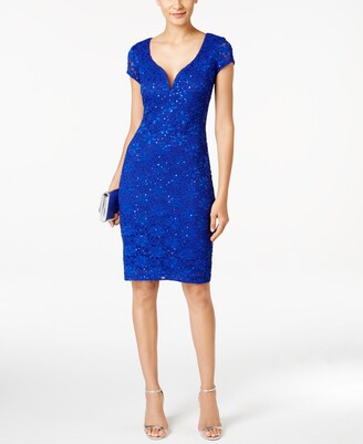 cobalt blue cocktail dress