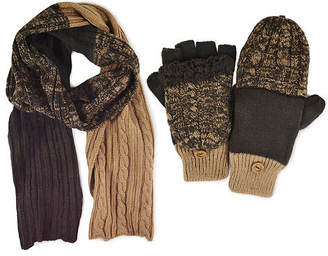 Muk Luks Cable Scarf & Mittens (Men's)