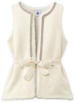 Thumbnail for your product : Petit Bateau Girls sleeveless lined fleece jacket