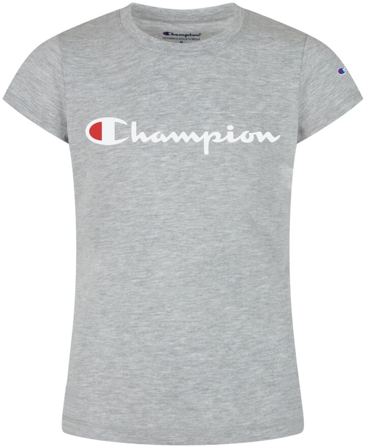 Kids Boys and Girls printing Champion Small letters logo short sleeve  T-shirt