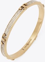 Thumbnail for your product : Tory Burch Serif-T Pavé Hinged Bracelet
