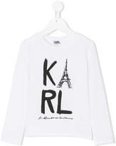 Thumbnail for your product : Karl Lagerfeld Paris logo print longsleeved T-shirt