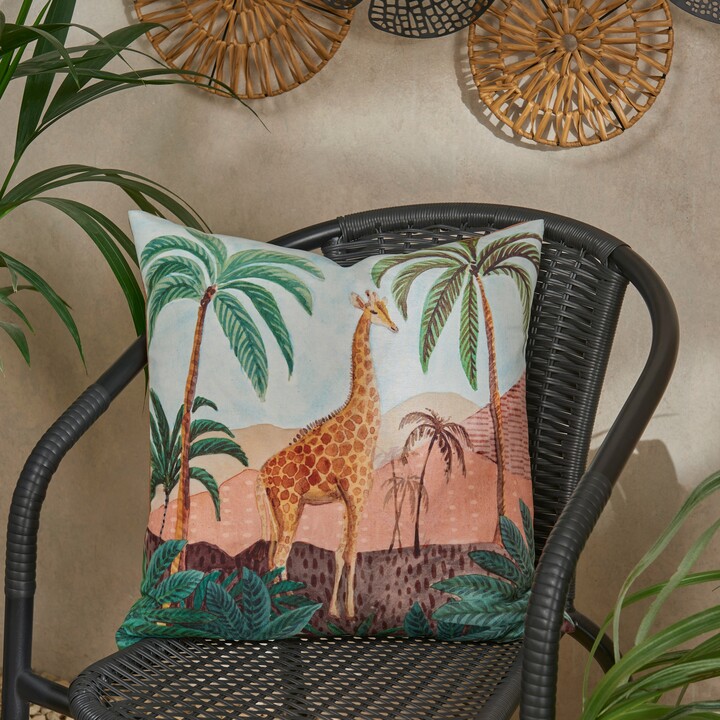 Dunelm Artisan Giraffe Outdoor Cushion 43x43 MultiColoured ShopStyle