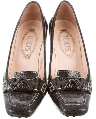 Tod's Patent Leather Loafer Pumps