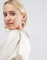 Thumbnail for your product : ASOS Pearl Hoop Earrings