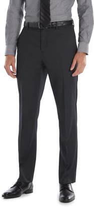 Marc Anthony Men's Slim-Fit Wool Black Flat-Front Suit Pants
