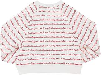 LES COYOTES DE PARIS Logo Print Cotton Sweatshirt