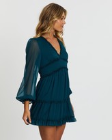 Thumbnail for your product : Atmos & Here Atmos&Here - Women's Green Mini Dresses - Alivia Ruffle Mini Dress - Size 6 at The Iconic