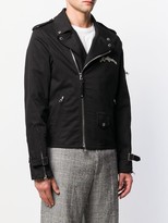 Thumbnail for your product : Alexander McQueen Logo Embroidered Biker Jacket