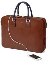 Thumbnail for your product : Aspinal of London Small Mount Street Bag In Smooth Redwood With Smooth Navy Handles