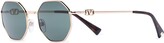 Thumbnail for your product : Valentino Eyewear VLogo neck-chain sunglasses