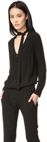 Thumbnail for your product : Monrow Tie Front Long Sleeve Jumpsuit