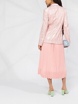 Thumbnail for your product : Marco De Vincenzo Chevron-Pattern Pleated Midi Skirt