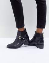 Thumbnail for your product : Carvela Saddle Leather Buckle Flat Ankle Boots