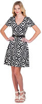 Thumbnail for your product : Badgley Mischka Belle Ikat Print A-Line Dress