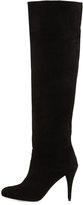 Thumbnail for your product : Stuart Weitzman Scrunchy Suede Knee Boot, Black