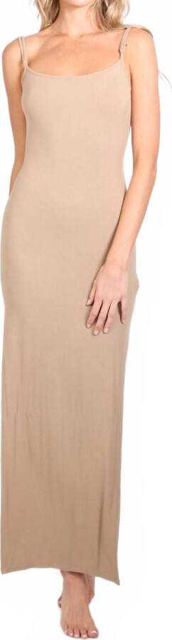 Rusty Clara Slip Maxi Dress In Sand