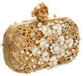 Thumbnail for your product : Alexander McQueen Metal Floral & Pearl Skull Box Clutch