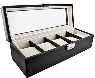 JBW Faux Leather 5 Compartment Watch Case