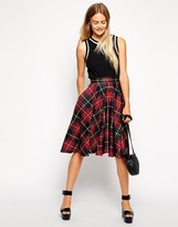 Thumbnail for your product : ASOS Scuba Midi Skirt In Tartan Print