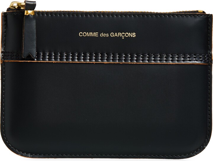 Comme des Garçons Wallets Triple Stitch Leather Zip Pouch