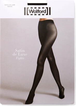Wolford Satin De Luxe Tights With 100 Denier - Black - ShopStyle