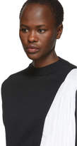 Thumbnail for your product : Sacai Black and White Knit Shirting Sweater