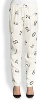 Thumbnail for your product : See by Chloe Number-Print Woven Track Pants