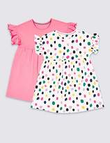 Thumbnail for your product : Marks and Spencer 2 Pack Pure Cotton Dress (3 Months - 7 Years)