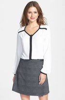 Thumbnail for your product : Vince Camuto Gathered Shoulder Scoop Neck Blouse (Online Only)