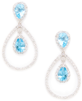 Thumbnail for your product : Bubbles Blue Topaz & Pave Diamond Drop Earrings