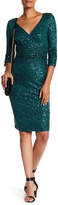 Thumbnail for your product : NUE by Shani 3/4 Sleeve Allover Sequin Dress