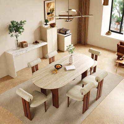 ComfySofa.s Sturdy Thick Slab & Wood Dining Table Sets.