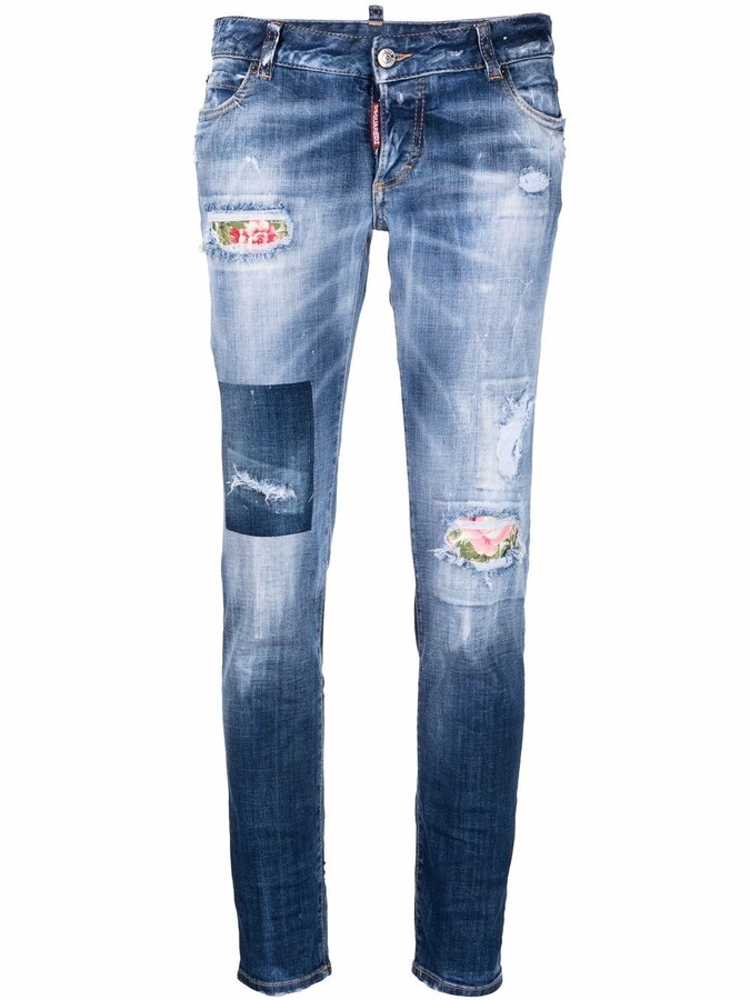 DSQUARED2 Jennifer low-rise skinny jeans - ShopStyle