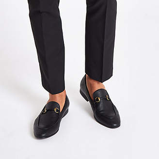 River Island Black snaffle loafers