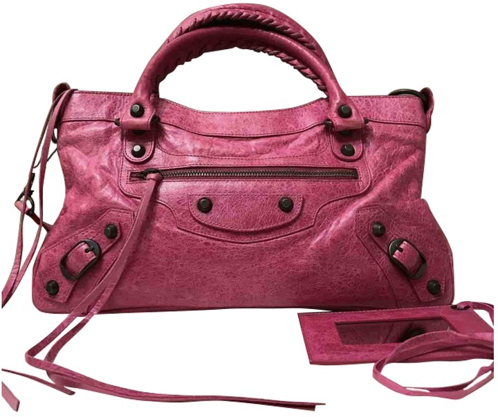 Balenciaga First Pink Leather Handbags - ShopStyle Bags