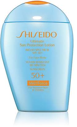 Shiseido Women's Ultimate Sun Protection Lotion WetForce for Sensitive Skin & Children Broad Spectrum SPF 50+