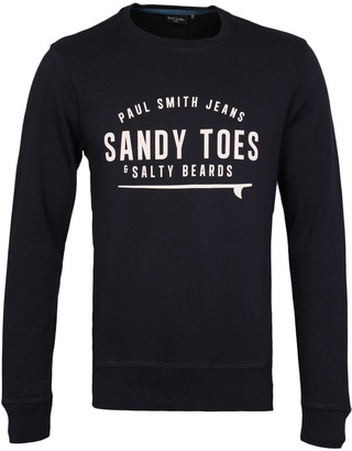 Paul Smith Navy Sandy Toes Crew Neck Sweatshirt