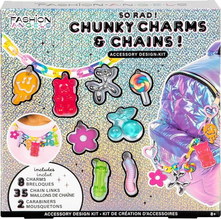 Fashion Angels Chunky Charms & Chains, So Rad, Accessory Design Kit, Kids 8+