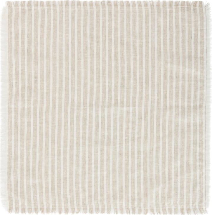 Jenni Kayne Frayed Linen Napkin in Neutral