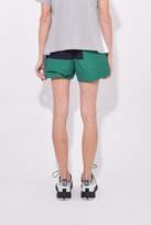 Thumbnail for your product : Sacai Cotton Nylon Grosgrain Shorts in Navy/Green