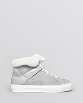 Thumbnail for your product : Ferragamo High Top Sneakers - Nisia Fur